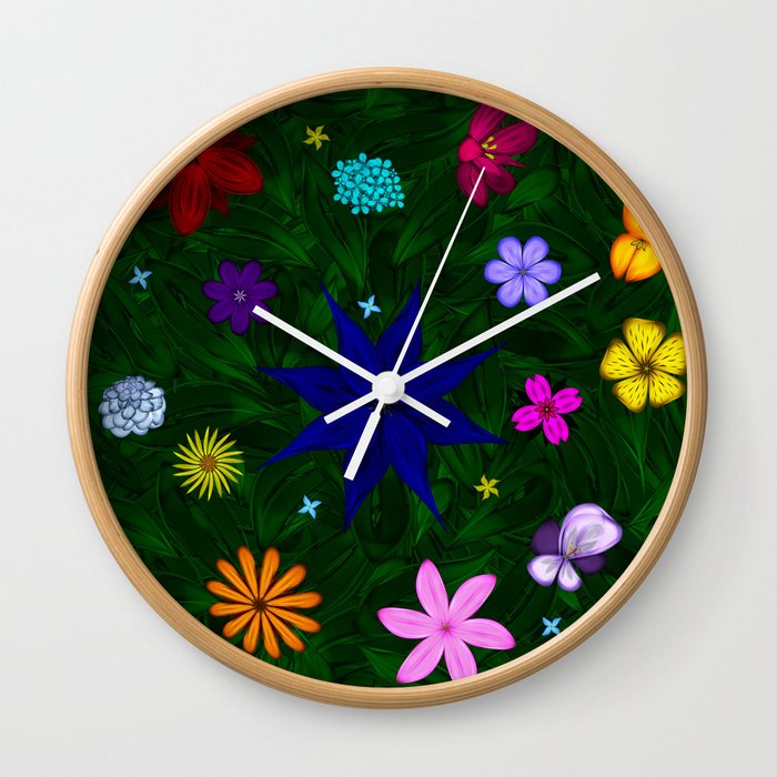 Flying Above the Garden Wall Clock