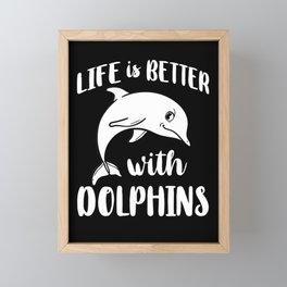 Dolphin Trainer Animal Lover Funny Cute Framed Mini Art Print