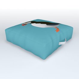 A vector illustration of a puffin Outdoor Floor Cushion