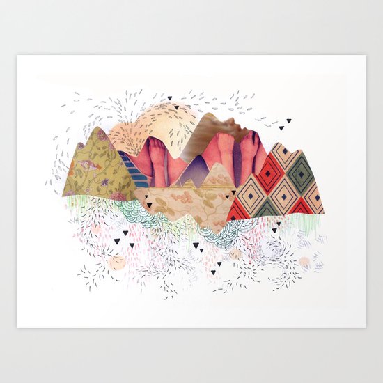 montañas Art Print
