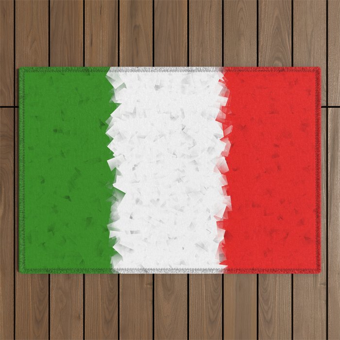 Italy flag abstract art Outdoor Rug