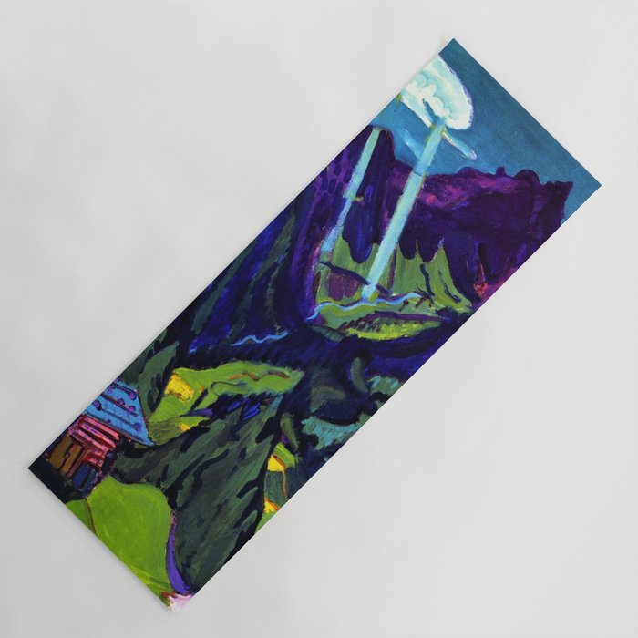 Mountain Landscape in the Sun by Ernst Ludwig Kirchner Yoga Mat