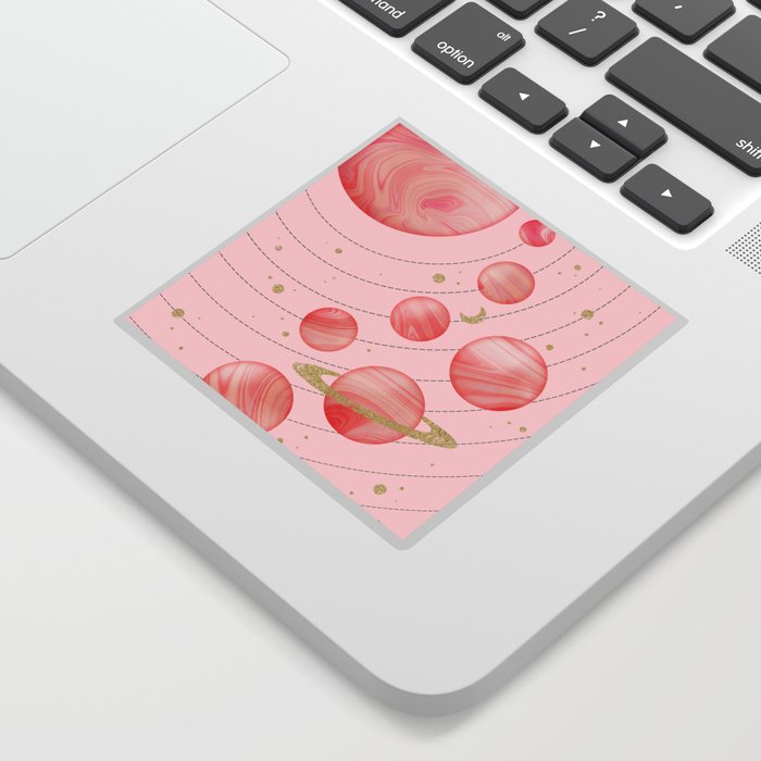 The Pink Solar System Sticker