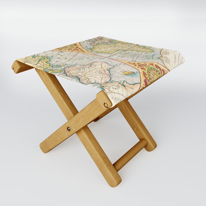  orbis terrae compendiosa descriptio Folding Stool