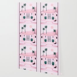 Palm Springs Home – Blush & Teal Wallpaper
