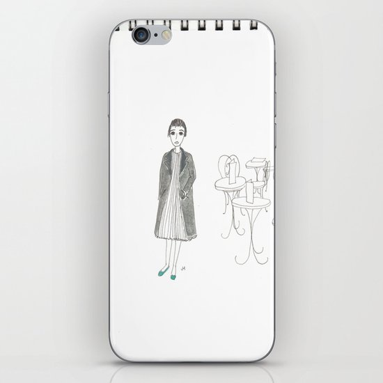 cafe girl iPhone & iPod Skin