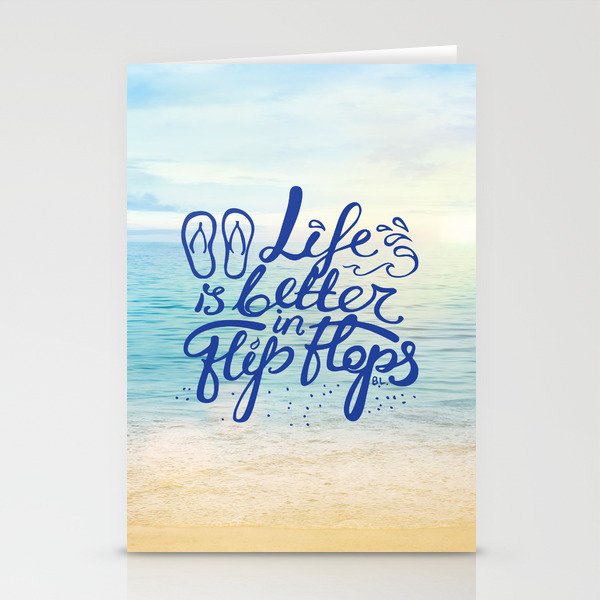 Life is better in Flip Flops Stationery Cards