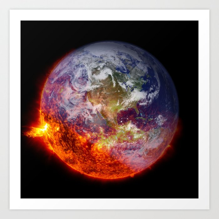 Global Warming Climate Change Art Print by PodArtist