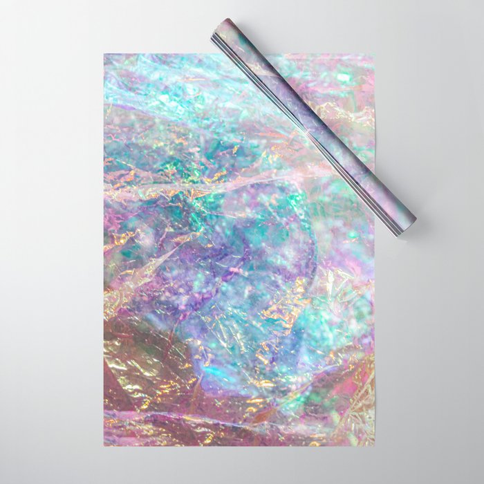 Iridescent Cellophane V Wrapping Paper by Drew's expressions