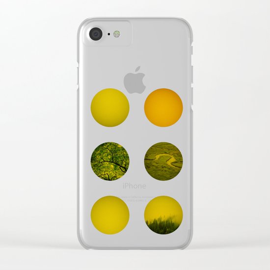 Earth Dot Pattern Clear iPhone Case