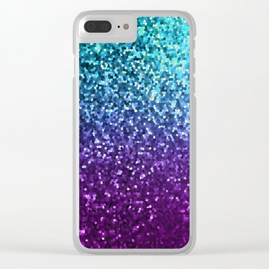 Mosaic Sparkley Texture G198 Clear iPhone Case