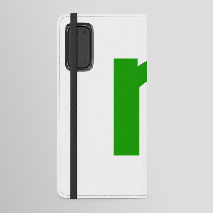 letter N (Green & White) Android Wallet Case