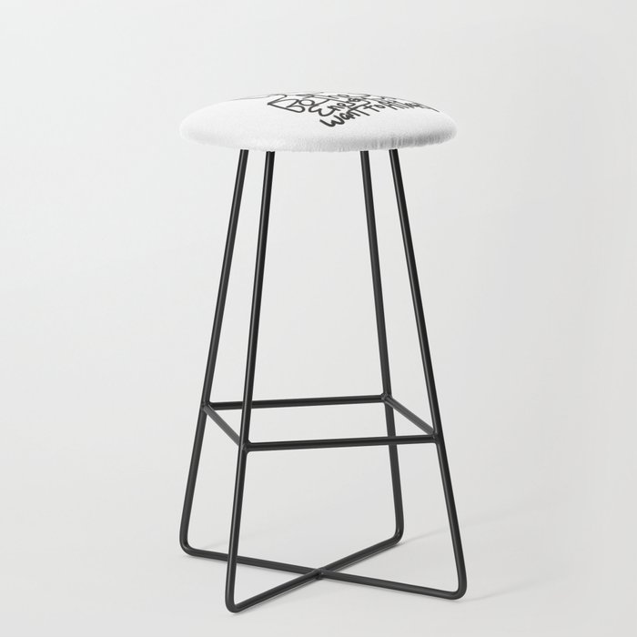 Be the energy you want to attract girl Bar Stool