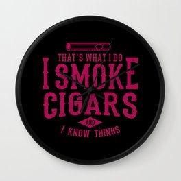 I SMOKE Cigar Aficionado Gift Cigar Smoker Wall Clock
