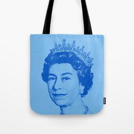 Queen Elizabeth Blue Tote Bag
