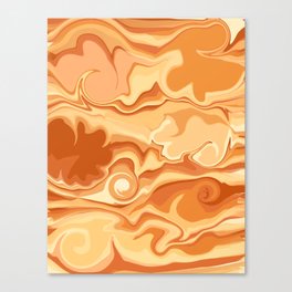 Orange Warped Canvas Print