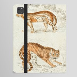 Wild Cats Vintage Jungle Animal Print, 1800s iPad Folio Case