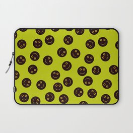 I am fine Smiley face Lime green Laptop Sleeve