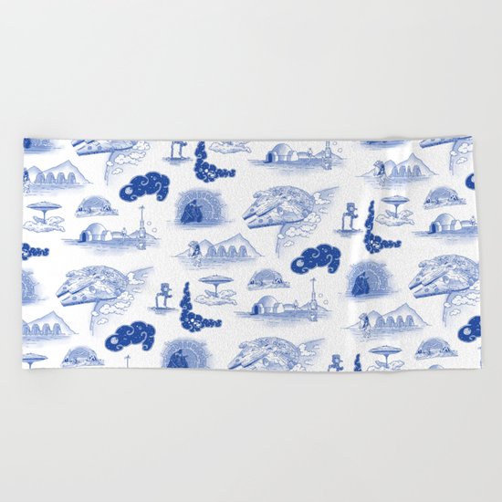Pop Porcelain: Far Far Away Beach Towel