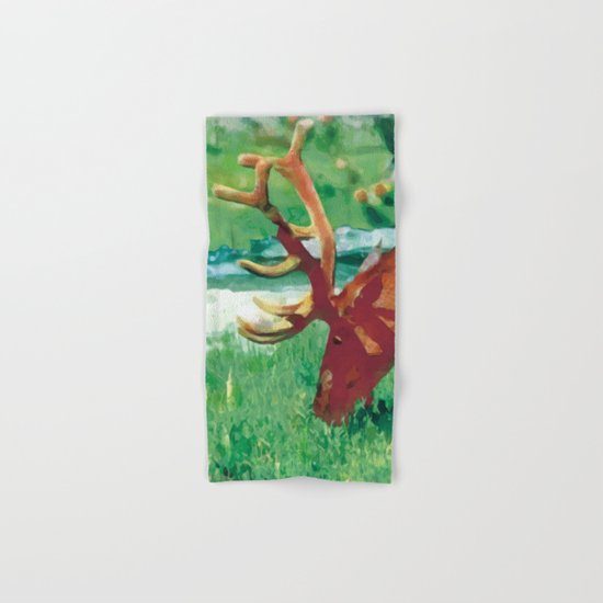 Deer on the edge of the forest Hand & Bath Towel