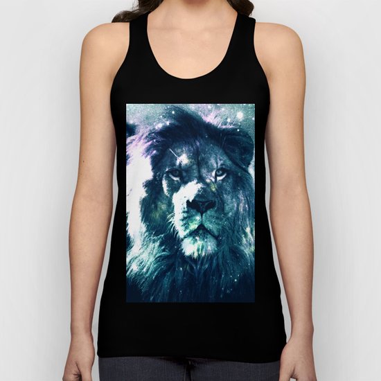 Lion Leo Teal Unisex Tank Top
