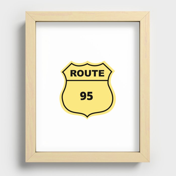 US Route 95 Recessed Framed Print