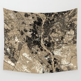 Egypt - Giza | Vintage City Map Wall Tapestry