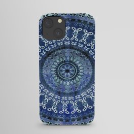 Vintage Blue Wash Mandala iPhone Case