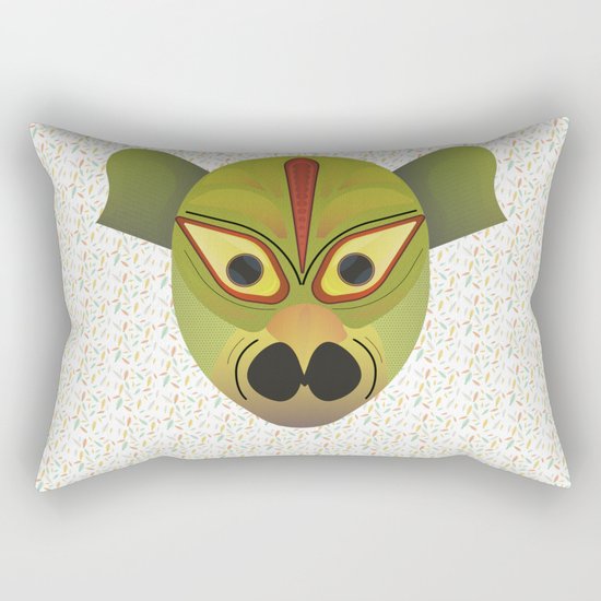 Devil amphibian bird mask Rectangular Pillow