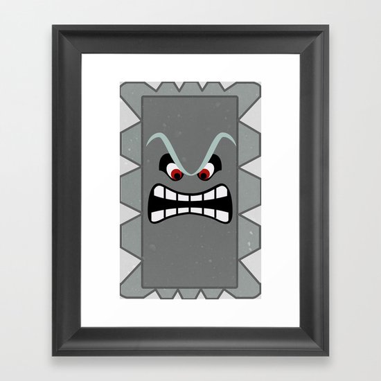 Minimalist Thwomp Framed Art Print