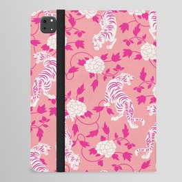 Pink Tigers, Chinese Tiger Pattern iPad Folio Case