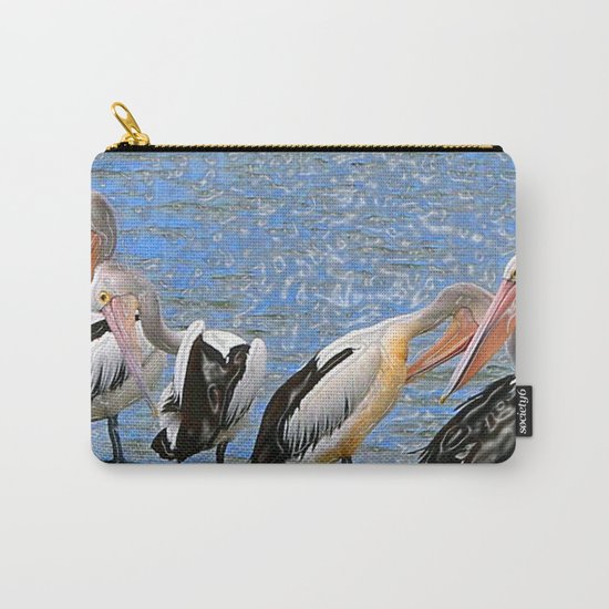 Pelicans in a Row Carry-All Pouch