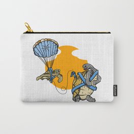 Turtle and tortoise parasailing Carry-All Pouch | Seaturtle, Tortoise, Funny, Digital, Marine, Parasailing, Parasail, Nursery, Kids, Skydiving 