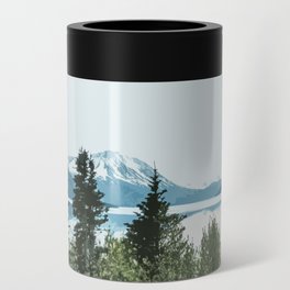 Snow Mountains Lake Trees Art Can Cooler