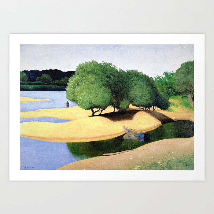 Sandbanks on the Loire river pastoral landscape painting by Felix Vallotton Art Print