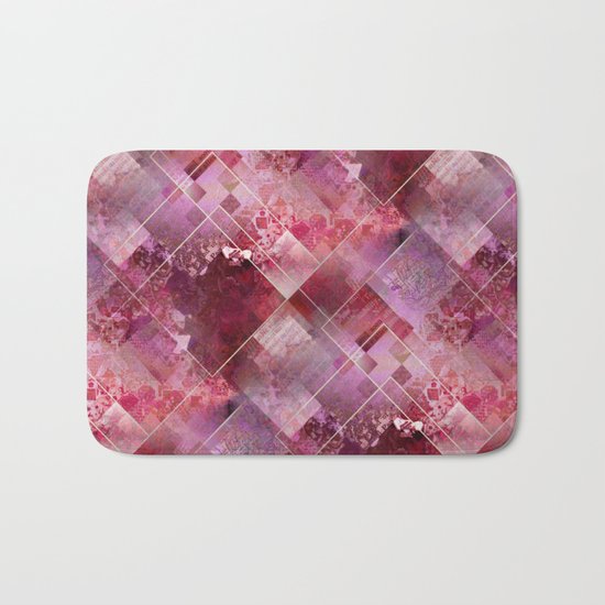 Marbleized Strawberry Bath Mat