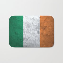 Distressed Irish Flag Bath Mat | Vintage, Tricolour, Tricolor, Irishamerican, Grunge, Stpatricksday, Grungy, Paddysday, Saintpatricksday, Eire 