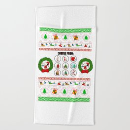Ugly Christmas Beach Towels Society6 Snoopy Ugly Christmas Beach Towel