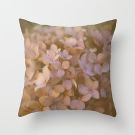 Pink Hydrangea Throw Pillow
