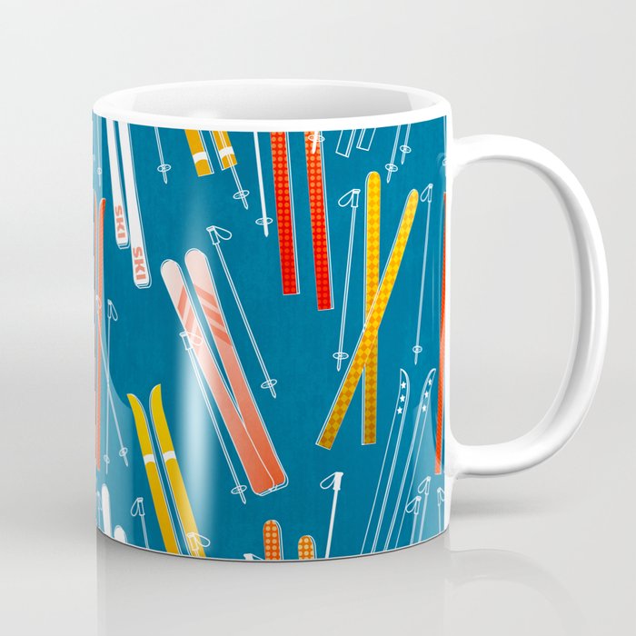 Colorful Ski Pattern Coffee Mug