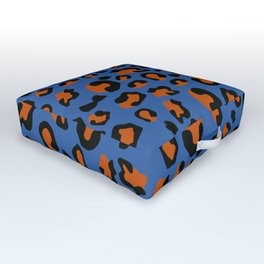 Blue Jungle - Leopard Pattern Outdoor Floor Cushion