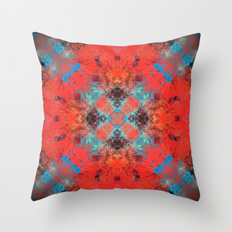 Southwestern Decor Turquoise And Orange Pattern Design Throw
