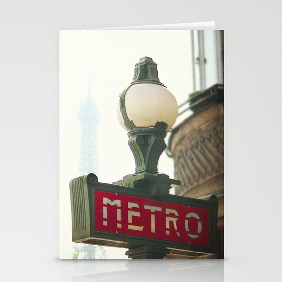 Metro in Paris Stationery Cards