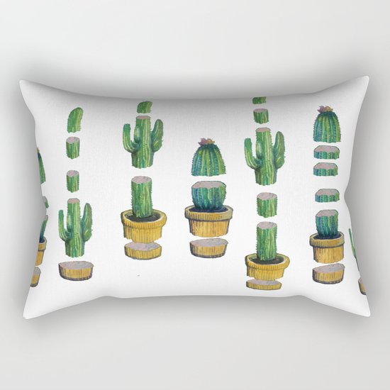 cut cactus Rectangular Pillow