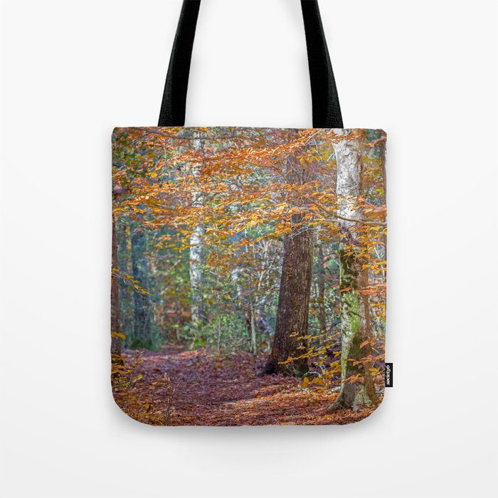 Rust Fall Forest Tote Bag