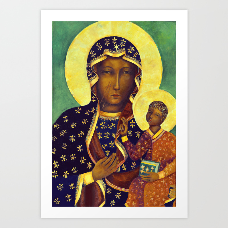 Virgin Mary Our Lady Of Czestochowa Poland Black Madonna And Child