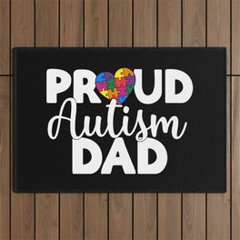 Proud Autism Dad Outdoor Rug
