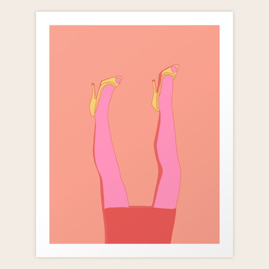 Leggy Blonde Art Print