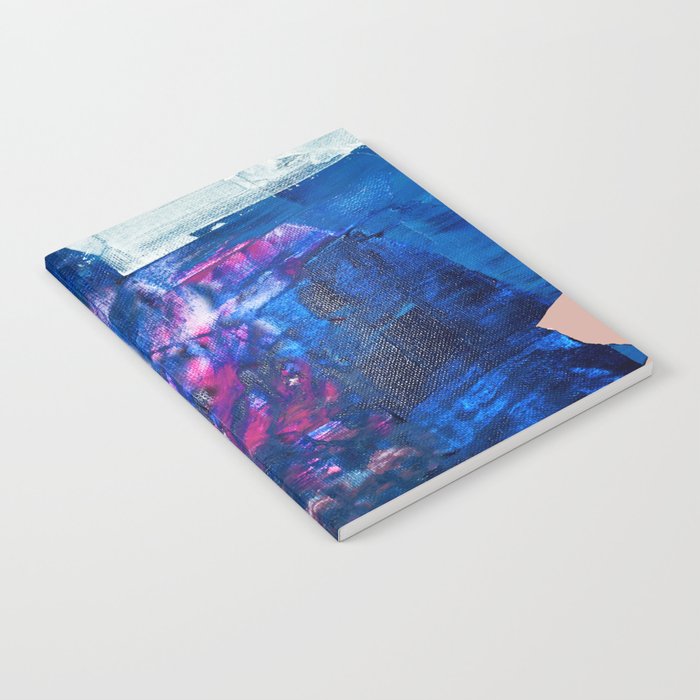 Ice Queen: a vibrant abstract piece in pink and blue by Alyssa Hamilton Art Notebook