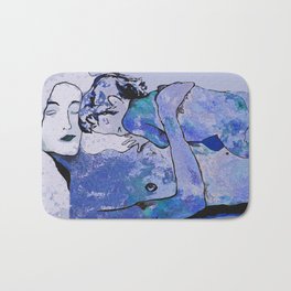 Klimt deserves a "Blue Period"  Bath Mat | People, Illustration, Love, Painting 
